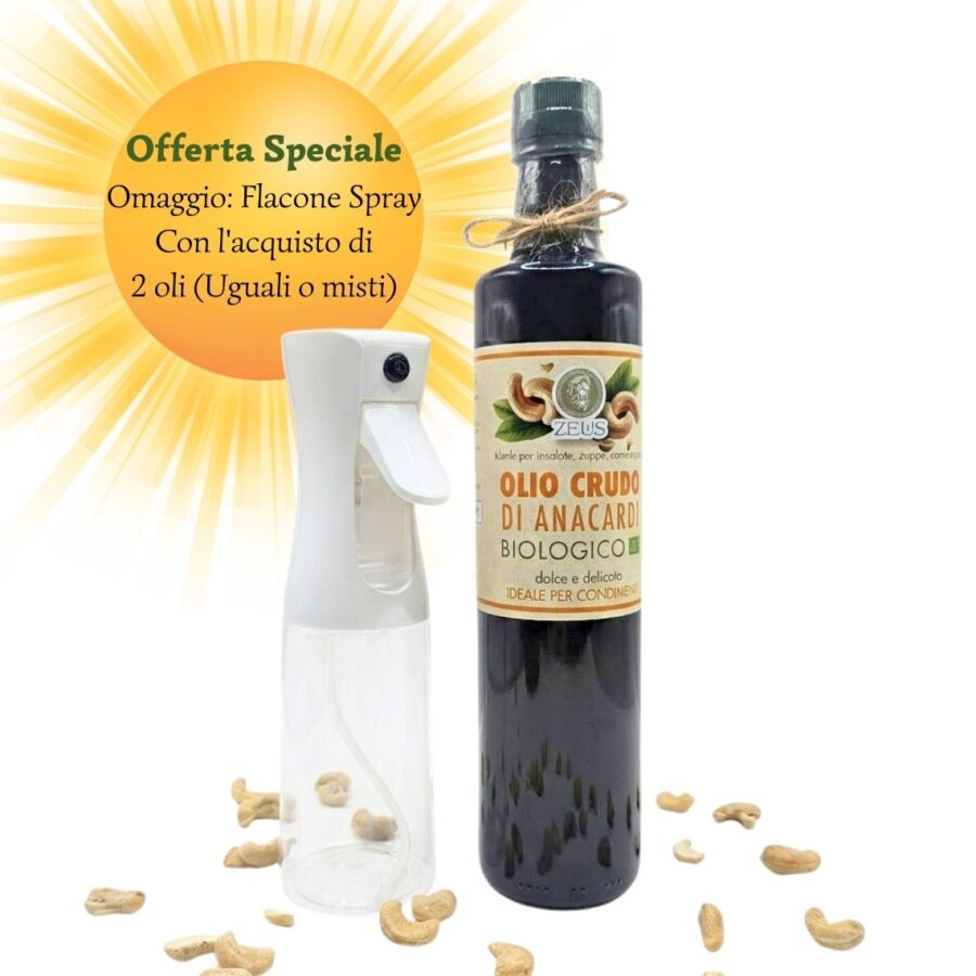 Olio Crudo di Anacardi Biologico per Condire 500ml